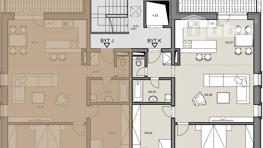 Na predaj 3 izbový byt s terasou č. IB_7J, v novostavbe, Martin - širšie centrum.