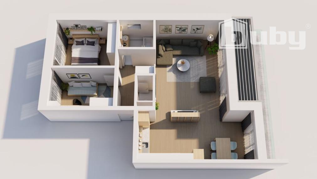 Na predaj 3 izbový byt s terasou, č. IIB_11K, v novostavbe, Martin - širšie centrum.