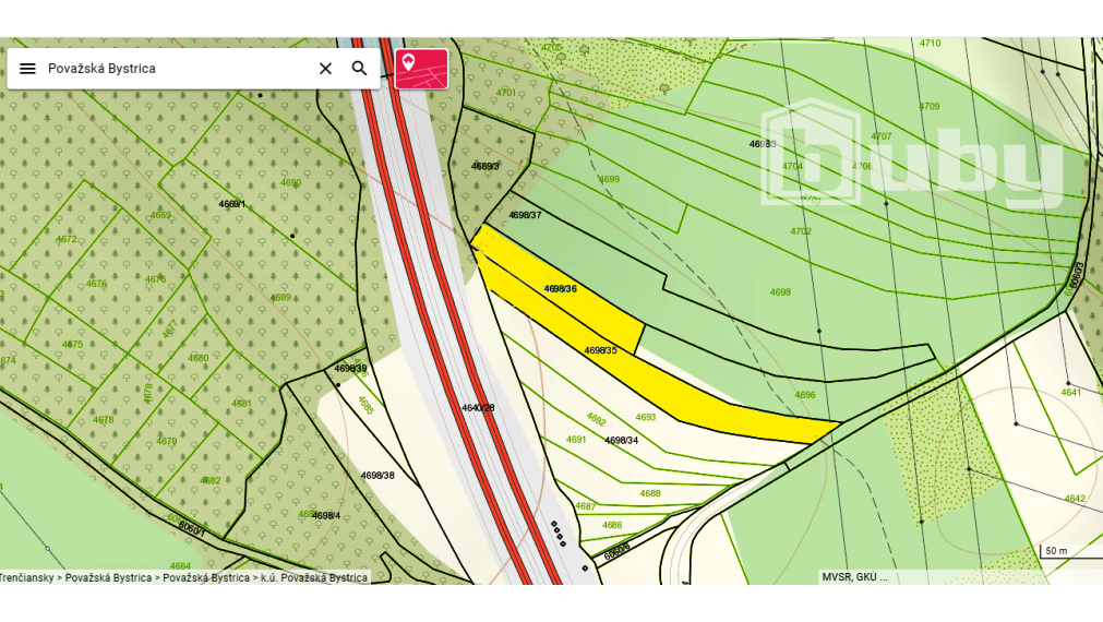 PREDAJ-POZEMOK JELŠOVÉ-POVAŽSKÁ BYSTRICA,VHODNÝ NA BILLBOARD AJ REKREÁCIU
