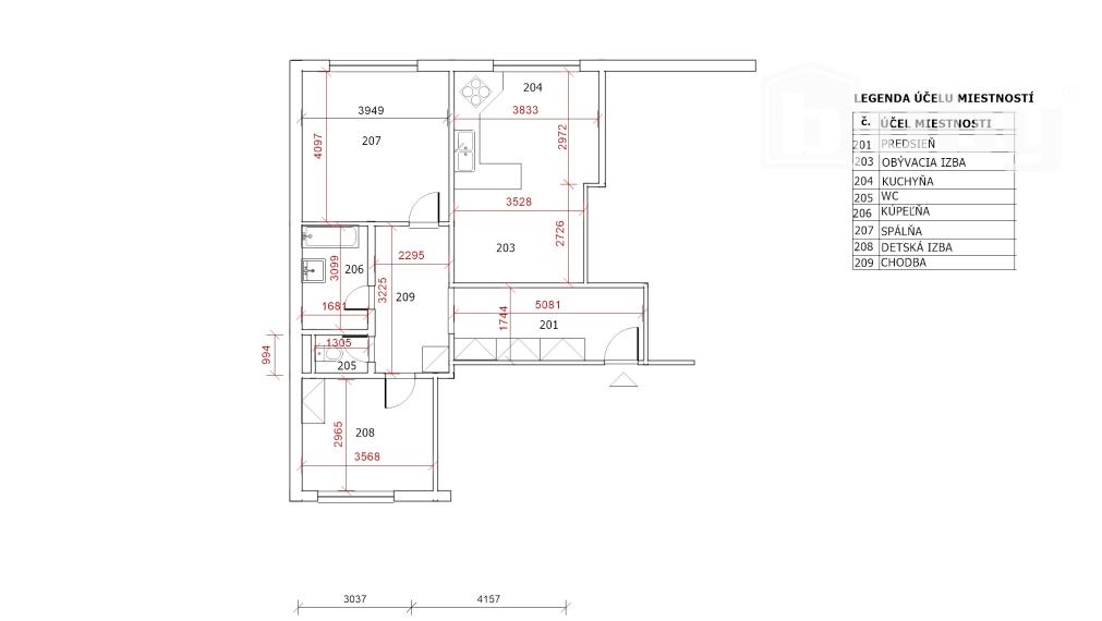 3 izbový byt 84 m2 v tehlovom dome, Ružomberok