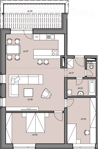 Novostavba, 3 izbový byt s terasou č. IB_7J na predaj, Martin.