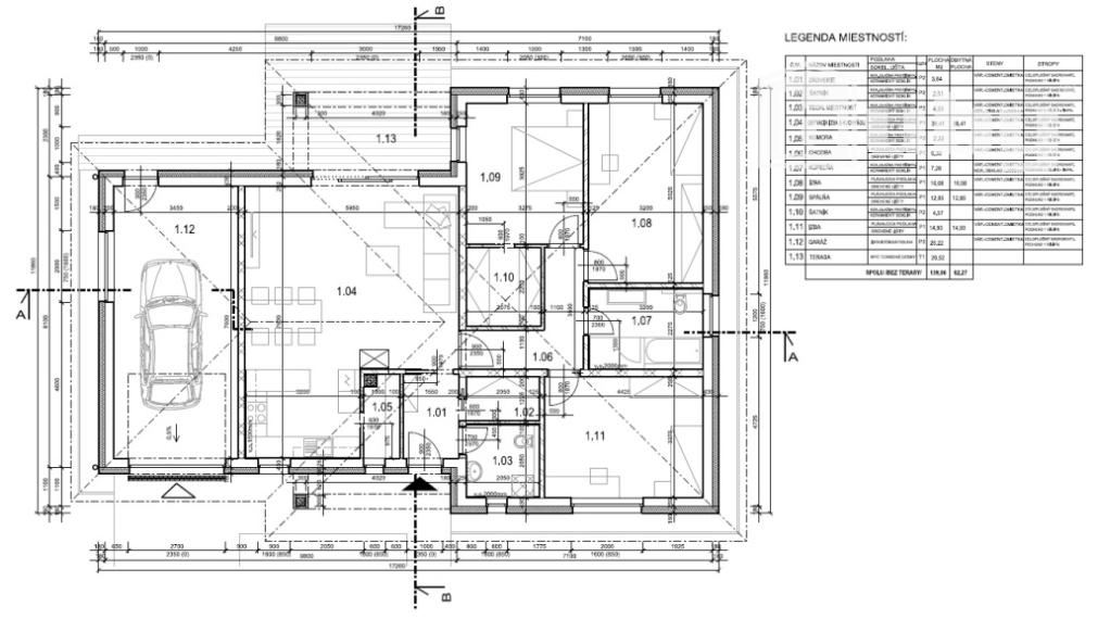 Bungalov - novostavba, rodinný dom s garážou na predaj, Martin-Tomčany.