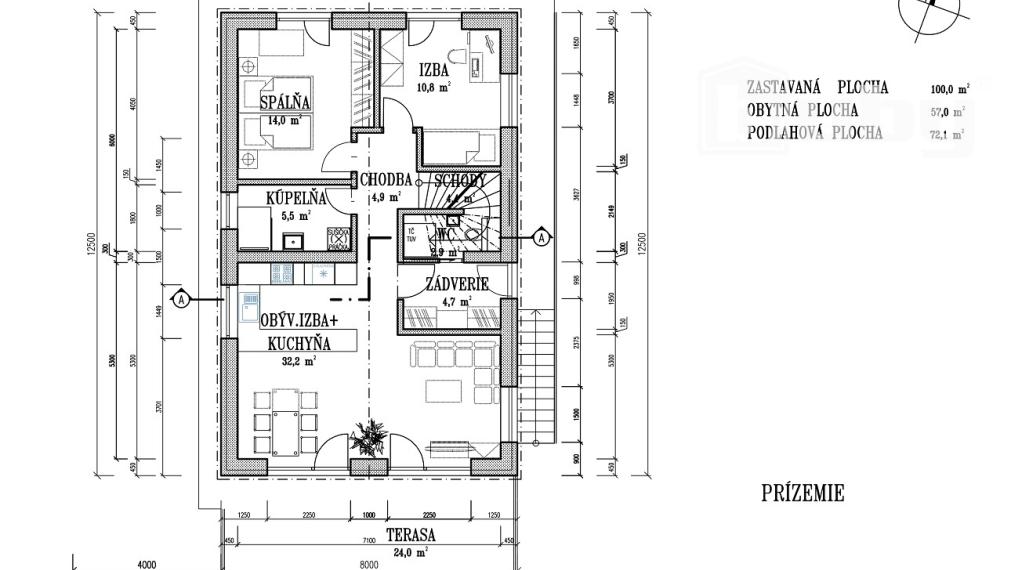 Stavebný pozemok 750 m2 so stavebným povolením na 5 izb dom, predaj, Lietava