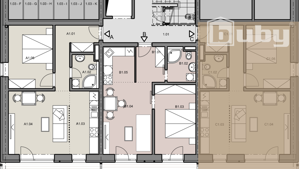 Na predaj 2 izbový byt s predzáhradkou v novostavbe, Martin.