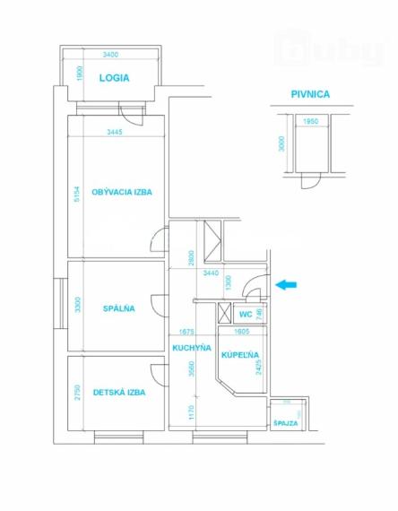 Na predaj 3 izbový byt v centre Martina, kompletná rekonštrukcia, 65 m2.