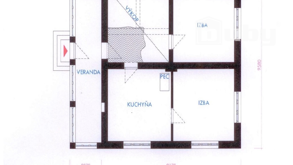 Rodinný dom na dostavanie, veľký pozemok 1009 m2, predaj, Papradno