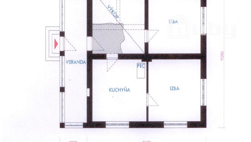 Rodinný dom, veľký pozemok 1009 m2, predaj, Papradno