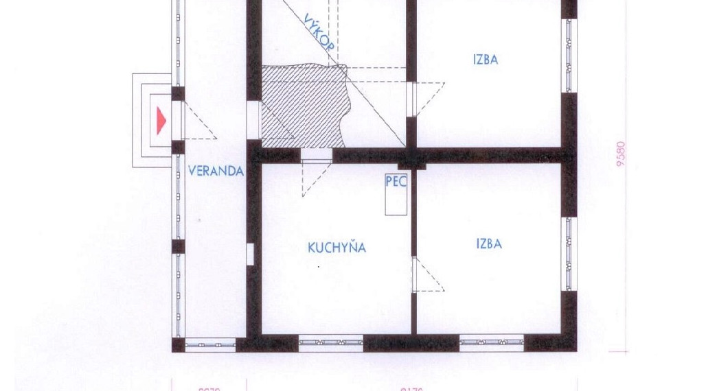 Rodinný dom, pozemok 1009 m2, predaj, Papradno