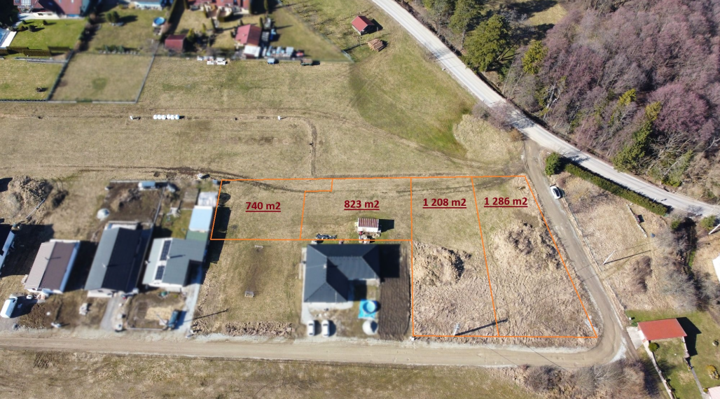 Stavebné pozemky na predaj, obec Mošovce, okres Turčianske Teplice.