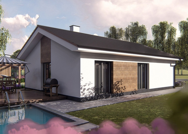 Murovaný bungalov - novostavba rodinného domu v Necpaloch na predaj, okres Martin.