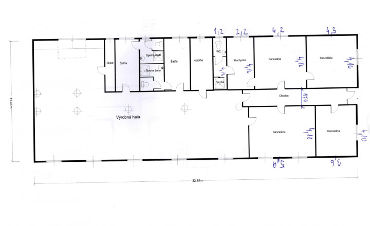 Skladovacie priestory 300 m2, prenájom, Vrútky