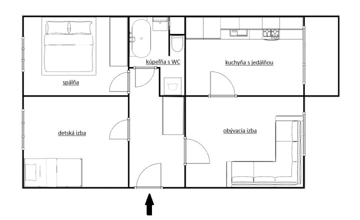 Na predaj 3 izbový byt v Martine, časť Záturčie, 78 m2. - fotografia 6
